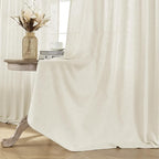 Joydeco Linen Curtains 2 Panel Set, Ivory on Linen Curtains 108 Inch Light - Image 4