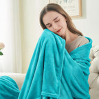 BEDELITE Fleece Blanket Soft Plush Queen Size Bed Blanket Peacock 90"x90" | - Image 4