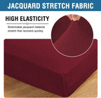 H.VERSAILTEX Super Stretch Stylish Cushions Covers/Furniture Cover Spandex Jacquard Small Checked Pattern Super Soft Slipcover Washable Individual