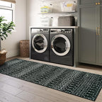 Lahome Moroccan Black Washable Runner 2x5 Non-Slip Lightweight Laundry Room Rug - Image 6