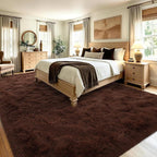 10x14 Extra Large Brown Fluffy Area Rug Non-Slip - Image 4
