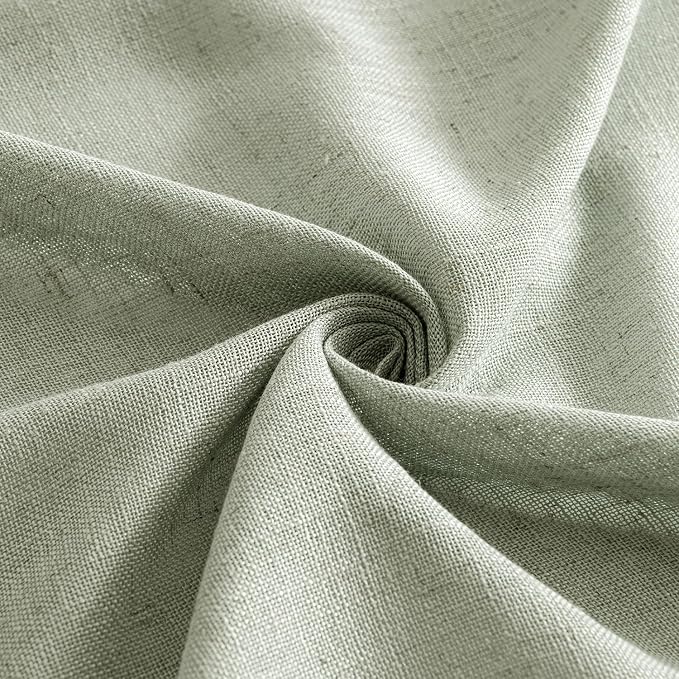 MIULEE Sage Linen Curtains 52x84 Inch Long - Image 8