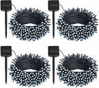 4 Pack Solar String Lights Outdoor, 400 LED Extra-Long 156Ft Solar Lights Outdoor with 8 Lighting Modes, IP65 Waterproof for Garden, Patio, Xmas, Balcony, Tree, Wedding, Party Decor (White)
