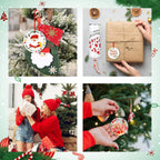 Joyclub 8 Pcs 3'' Sublimation Ornament Blanks MDF Sublimation Christmas Ornaments Bulk Round Double Sided Ornaments for Personalized Xmas Tree Ornament Home Decor DIY Crafts