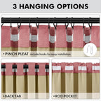 MIULEE 100% Blackout Linen Curtains 42 x 63 Inch Dusty Rose Pink 2 Panels | - Image 5