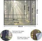 Onivein Forest Tapestry Nature Sunlight Streaming Through Green Trees Wall Hanging for Bedroom Living Room Office Decor 60 x 40 Inches