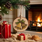 20PCS Pre-Drilled Wood Slices with Holes, 3.2-4 Inch Natural Pine Discs & 8M Hemp Rope, Sanded Smooth DIY Crafts Kit for Christmas Ornaments, Rustic Wedding Decor, Kids Art (20pcs)