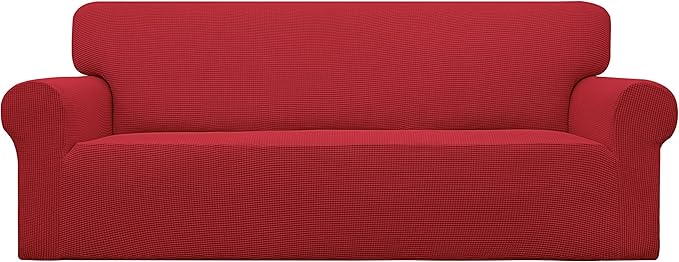 Easy-Going Stretch Oversized Sofa Couch Slipcover Washable Christmas Red | by Easy-Going