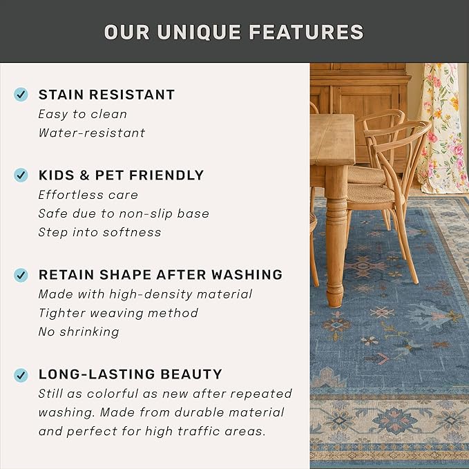 Boho 8x12 Large Area Rugs for Living Room - Image 7