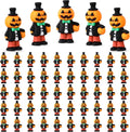 50 Pcs Halloween Mini Figurines Tiny Pumpkin Figures to Hide and Seek Rubber Wizard Miniatures Ornaments Gifts for Halloween Party Favors Table Decorations(Pumpkin)