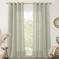 96 Inch Long Sheer Linen Curtains by LAMIT