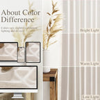 Beige Linen Curtains for Kitchen Windows Over Sink Farmhouse Short Semi Sheer - Image 3