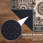 Keen Home Design 3x5 Rug - Machine Washable Entry Rug with Non-Slip Backing, Ideal for Enteryway, Kitchen, Bathroom, Laundry Room - Vintage, Easy Clean, Durable, Low Pile Rug - (3' x 5')