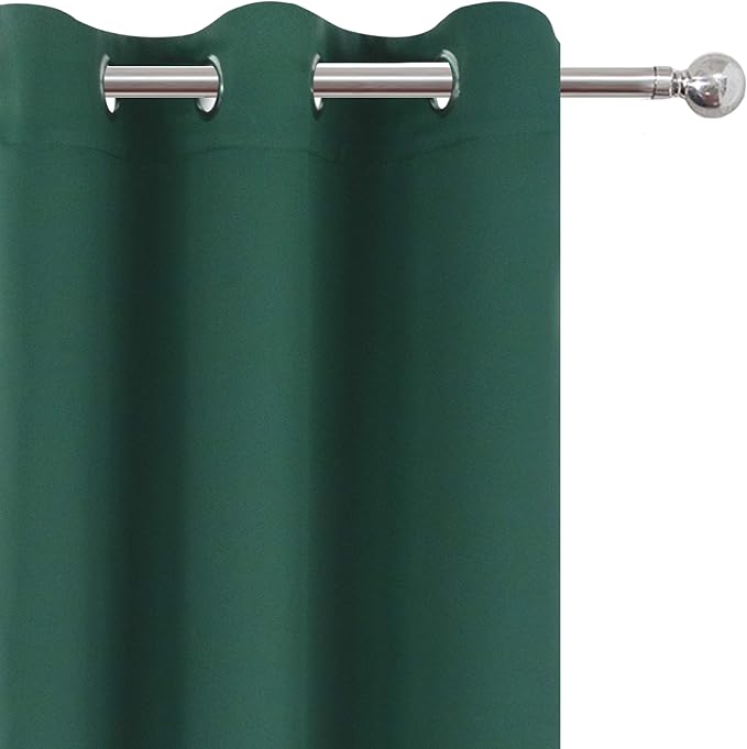 Dark Green Thermal Blackout Curtains/38 x 84 Inch/Set of 2 Panels Room - Image 7