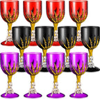 Sliner 12 Pcs Halloween Skull Claw Goblet Wine Cup 10 oz Gothic Skull Wine Goblet Skeleton Design Cup Creepy Claw Mug for Halloween Party Bar Fancy Haunted House Martini Drinking KTV Store