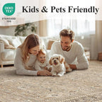 Schweek 8x10 Washable Area Rugs Khaki Vintage Carpet Non Slip - Image 8