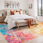 Rugflix 10x14 Area Rugs for Living Room, Washable Colorful Large Rug | Machine - Image 3