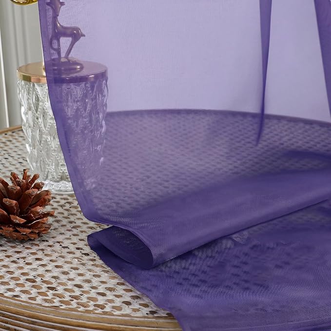 Purple Bedroom Curtains 2 Panel Sets 90 Inch Length, 59 Inch Extra Wide Light - Image 4