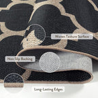 Lahome Moroccan Easy Jute Runner Rug, Geometric Trellis Woven Long Carpet - Image 4