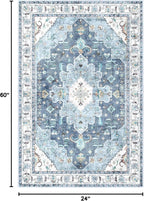 SERISSA 2x5 Washable Non Slip Boho Runner Rug - Image 2