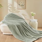 NEWCOSPLAY Fleece Ribbed Cozy Throw Blanket - Image 7
