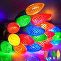 Minetom C9 Christmas String Lights, 100 Ft Multicolor Outdoor Christmas Lights, 100 Strawberry LED Bulbs, Connectable UL Certified for Indoor Roofline Holiday Backyard Xmas Decor