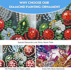 NEWENMO Hanging Diamond Art Kit for Adult, Angels in Heaven, 5D Special Shaped Rhinestone Diamond Painting Ornament, Christmas, DIY Acrylic Diamond Art Painting Window Pendants Home Garden Wall Decor