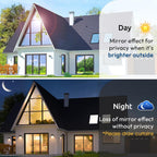 rabbitgoo Window Privacy Film One Way Window Tint for Home, Removable Reflective Heat Sun Blocking Anti UV Glass Door Covering, Mirror Tinting Film House Office, 35.4 in X 13.1 Feet, Blue Silver