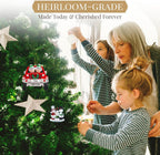 Personalized Family of 6 Ornament 2025 | Free 24h Customization | Laser Engraved Snowman Christmas Ornaments for Tree | Custom Gift Wrapped Festive Holiday Keepsake for Six Persons