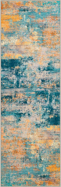 2x5 Washable Runner Rug：Modern Abstract Soft Carpet Rosy Haze | by FXRHLP