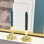 Candlestick Holders,Taper Candle Holder for Candlesticks Gold Plated Candle Metal Stick Candle Holders for Fireplace,Party, Dining,Wedding Decor,Fits 3/4 inch Thick Candle(Set of 2Pcs)