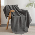 PHF Ultra Soft Waffle Weave Throw Blanket 50"x 60"- Washed Lightweight Breathable Cozy Woven Blanket for Bed - Aesthetic Decor for Couch Bedding Sofa Home Car - Grey