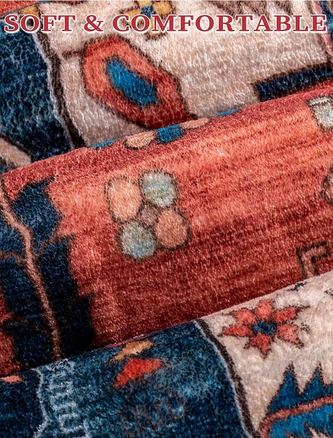 SERISSA 2'6"x10' Washable Non Slip Boho Runner Rug - Image 5