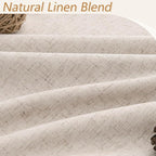 Oatmeal 100% Blackout Curtains 90 Inch Length 2 Panels Set - Image 3