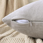 Set of 4 Soft Textured Decorative Throw Pillow Covers 18x18 Inch Cozy Farmhouse - Image 3