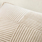 MIULEE Decorative Euro Sham Throw Pillow Covers 24x24 Inch Beige 2 Pack | Boho - Image 5