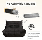 Bean Bag Chair, Oversized Bean Bag Chair for living Room, Fireside Chair for adults with Memory Foam Filled, Big Accent Sofa Lounge Floor Sofa for Gaming, Reading, Relax, No Assembly Required. (Black)