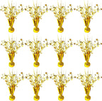 12 Pack Metallic Foil Spray Centerpiece Star Table Decoration Burst Table Centerpieces for Birthday Wedding Anniversary Graduation Holiday Party Supplies Decor, Gold