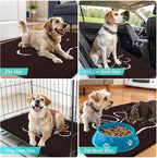 OLANLY Dog Door Mat for Muddy Paws 40x32, Paw Print Design Chenille Mud Mat | - Image 7