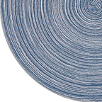 AHHFSMEI Round Braided Placemats Set of 6 Round Table Mats for Dining Tables Natural Woven Heat Resistant Place mats 15 Inch (Teal)