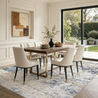 DMOYEST Area Rug Living Room Rugs 8x10 Washable Abstract Beige Blue Carpet | - Image 4