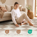 cotiled Boho 10x12 Area Rug for Living Room: Large Moroccan Washable Rug | - Image 3