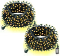Dazzle Bright 132FT 400 LED Christmas Lights, Christmas String Lights Plug in with 8 Modes, Waterproof Christmas Decorations for Xmas Indoor Outdoor Party Home Tree Decor, Warm White