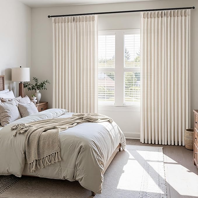 Pinch Pleated 92 Inch Curtains 2 Panels - Image 2