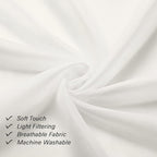 Short Sheer Curtains 54 Inches Length 2 Panels, Light Filtering Voile Curtain - Image 6