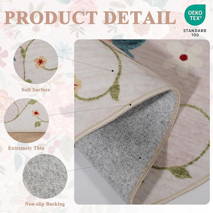 DUKINO 3x8 Kitchen Runner Rug, Washable Rug - Image 4