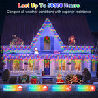 648 LED Christmas Lights with 144 Drops, 66ft 8 Modes Christmas String Lights Outdoor, Waterproof Christmas Decorations Fairy Lights with Timer Memory for Xmas Party Patio Window Fence Multicolor