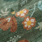 Washable Floral 2x4 Area Rug: Indoor Soft Scalloped Carpet - Image 8