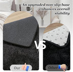 Area Rug Living Room Bedroom: 4x6 Fluffy Plush Shag Carpet Black | - Image 6