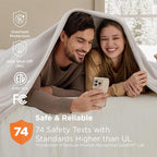 Bedsure Heated Blanket Queen Size, Dual Control Electric Blanket, Cream | - Image 7
